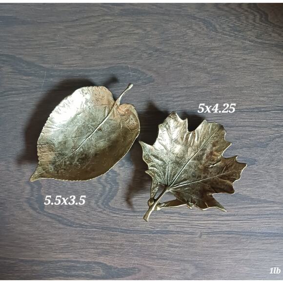 Vintage Metalcrafters Brass Leaf Dish 1950s - Picture 1 of 6